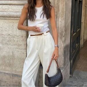 White sweater tank top